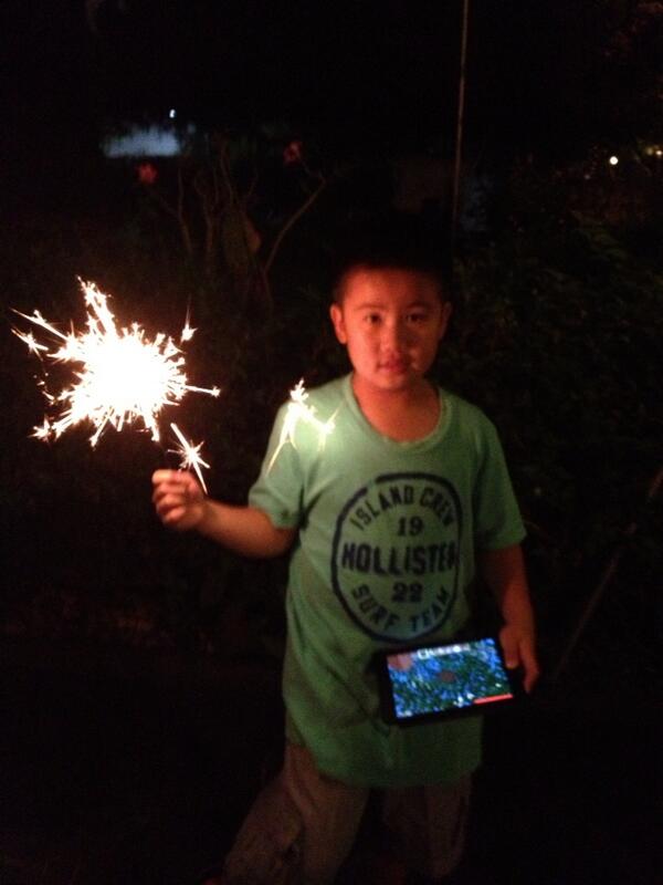 H7G's tweet photo. Ryan with fireworks http://t.co/dkxpW6xemz