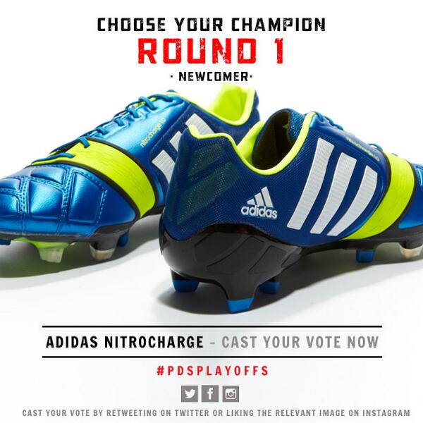 Day 6. Round 1. Newcomer. Retweet for adidas Nitrocharge. #pdsplayoffs #pdschooseyourgame #prodirect #adidas