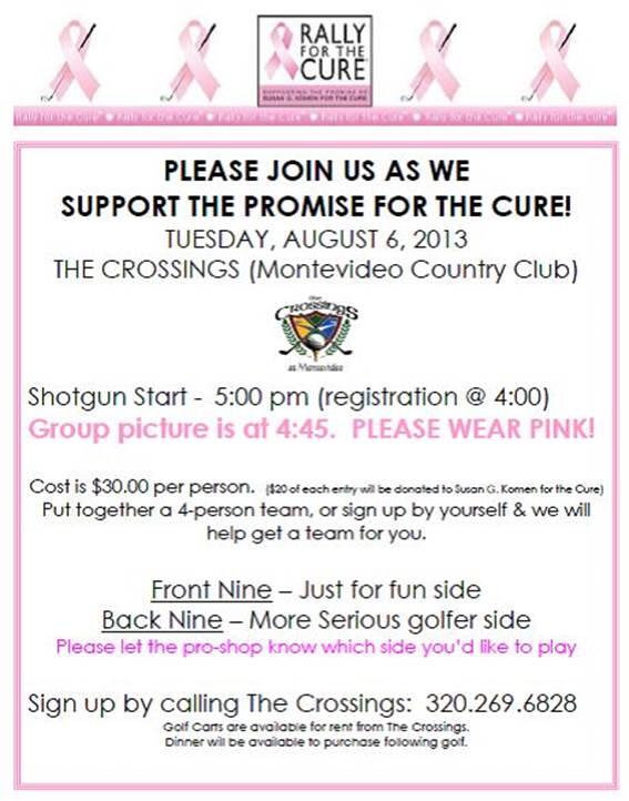 ConcreteCares's tweet photo. Minnesota, don't forget the Rally for the Cure this afternoon. #Pink trucks and golf! #RaisingAwareness http://t.co/CDrtI5CocV