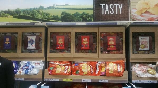 New crisp fixture's (cupboard's) at #Tesco #Coventryarena