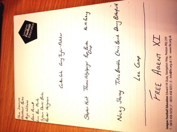 marktreagust's tweet image. Free Agent XI #workavoidance