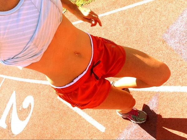 Cath_Haggarty's tweet image. @oiselle distance shorts keeping me dry during a hot track workout! @oiselle_team #chasingPRs