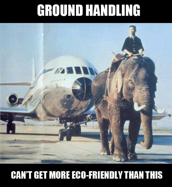 PHOTO: Extremely eco-friendly ground handling. #AvGeek