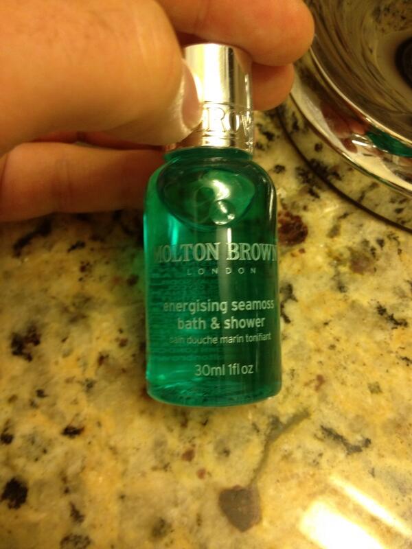 darrenrovell's tweet photo. Note to all hotels: Please don't buy this bath gel in mouthwash color. That did not taste good http://t.co/zjzoumAg0E