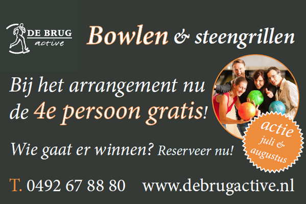 HUPsport's tweet photo. Kom #bowlen en #steengrillen @DeBrugActive in #mierlo #helmond met onze 4=3 actie! Daag je familie en vrienden uit! http://t.co/Pm5sgbXdVK