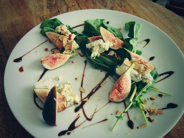 Special salad today made with local organic figs from down the street in Fairmount with Point Reyes blue cheese!