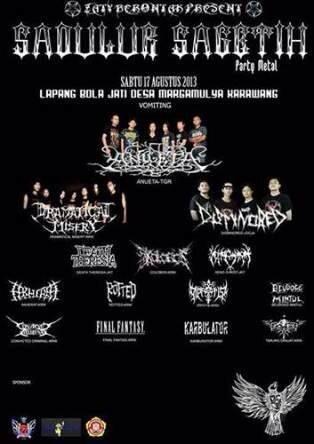 Next gigs "SADULUR SAGETIH" Karawang , Jawa Barat 18 Agustus 2013.