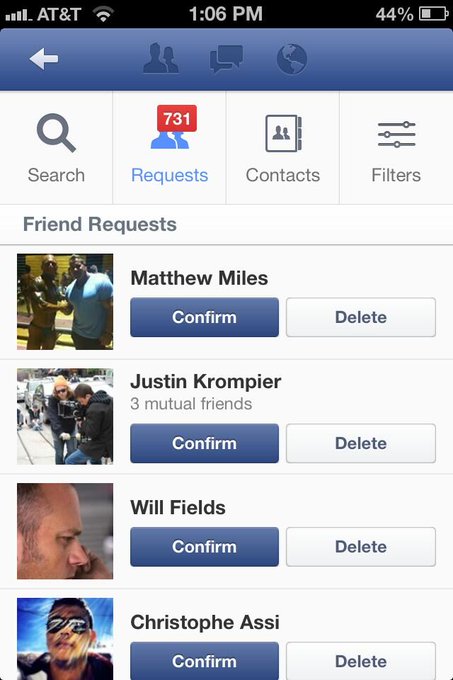 731 friend requests on Facebook ... Say what 🙊 http://t.co/zXOoWWZwph<a href="/tag/cincodemayo"class="tags"><span>#cincodemayo</span></a><a href="/tag/chipotleismylife"class="tags"><span>#chipotleismylife</span></a>