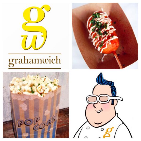 grahamwich's tweet photo. Come by .@grahamwich booth at #Lolla for "Lobster Corndogs with Lemon Aioli" and "Truffle-Parmesan Popcorn" RT http://t.co/VTxT2TgLj0