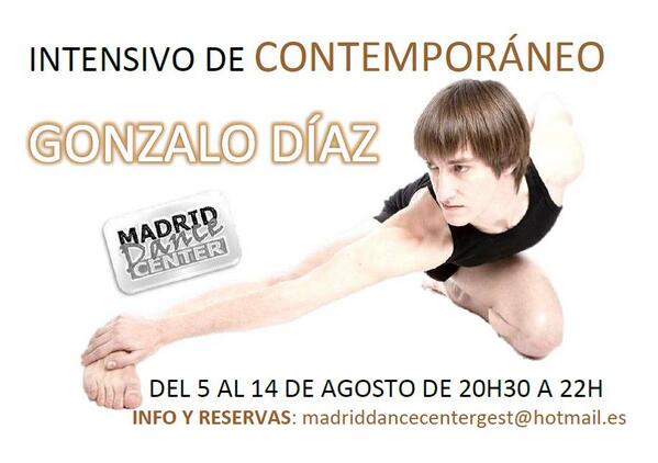 MdrdDanceCenter's tweet photo. INTENSIVO DE CONTEMPORÁNEO CON GONZALO DÍAZ EN MDC DEL 5 AL 14 DE AGOSTO A LAS 20H30!!!! http://t.co/oS9DjZCDxF