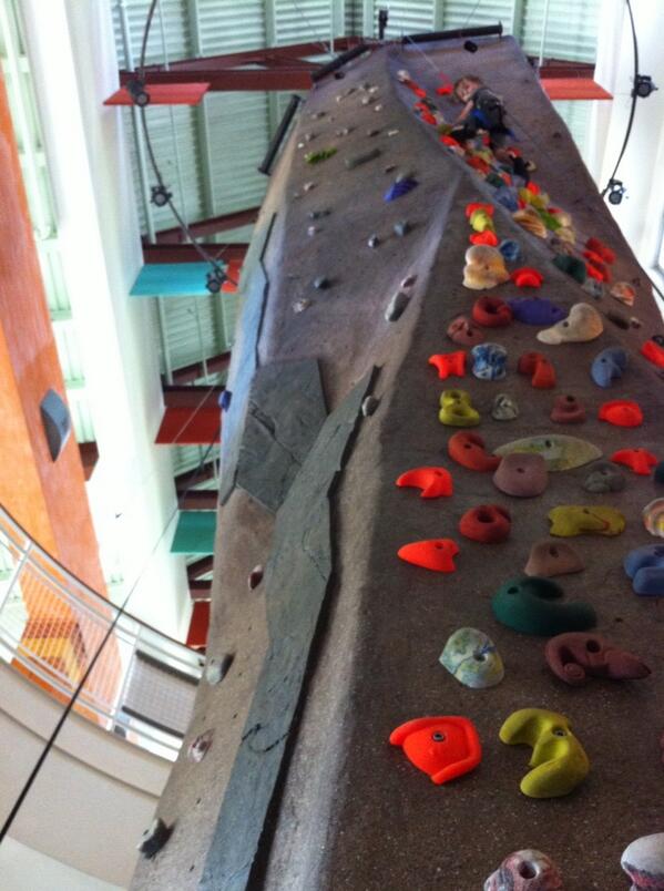 Malcolm_Berg's tweet photo. Ring. Ding. Dong. Ringing the bell on the ARC climbing wall. http://t.co/qQMKCz9Kh2