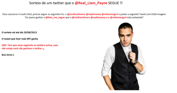 simplawley's tweet photo. Eu quero ganhar o @liam_me_segue que o @mrdirectioners @myliamsexy e o @mikameuguri estão sorteando. http://t.co/LhSbGpXgml