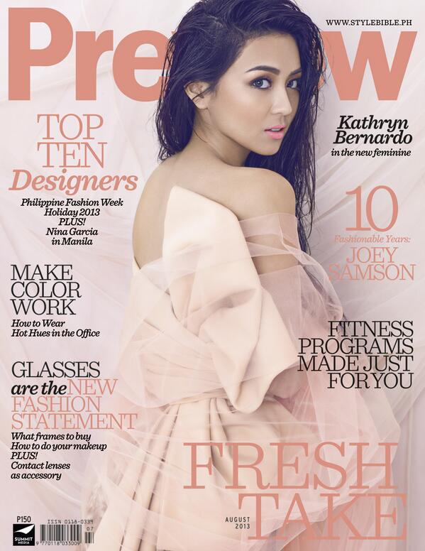 itsRM_Eclipse's tweet image. "@previewmag: She's got a sweet disposition @bernardokath graces our AUGcover in #JoeySamson pastels #KathForPreview http://t.co/G32w9KFDQ5"