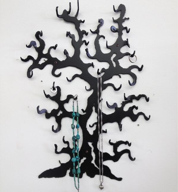 New!! Wall mounted wrought iron tree jewelry hanger $65 each Handmade!