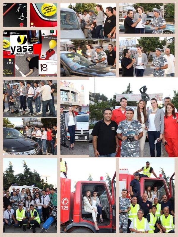 Rina_Chibany's tweet photo. @yasalebanon for road safety Rina Chibany Miss lebanon 2012 2013 at #Zahle http://t.co/gWQCxuZkqm