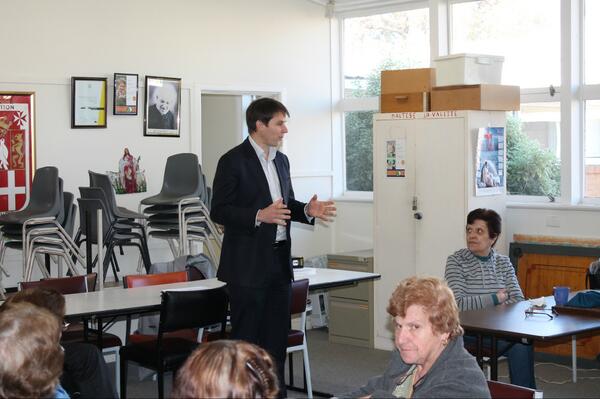 Great to speak to Maltese Senior Cits in East Bentleigh today at Moorleigh Community Village #makeitlake