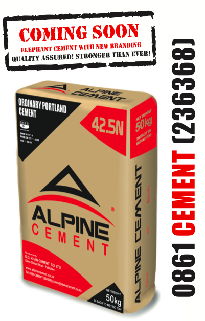 AlpineCement's tweet photo. Coming Soon! Elephant Cement with New branding!  Quality Assured. Stronger than Ever. #AlpineCement http://t.co/0sMNvKaJp7