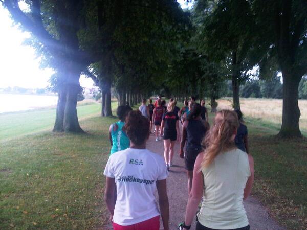 The <a href="/SAu21Ladies/">SA u21 Hockey Ladies</a> on our morning run and walk! Looking forward to our boat trip this afternoon! :) #JWC #springstokke