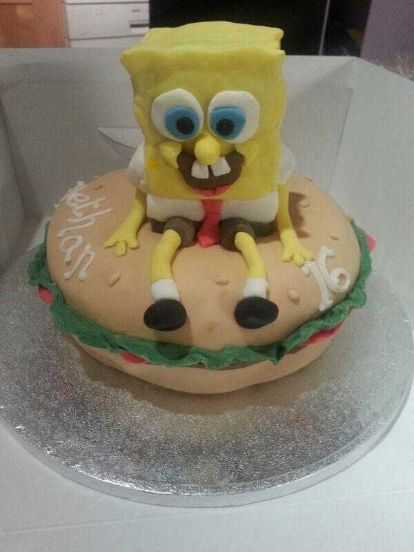 Jan_Cake_Lady's tweet photo. #spongebob #cake #3D RT http://t.co/csEumoUkJi