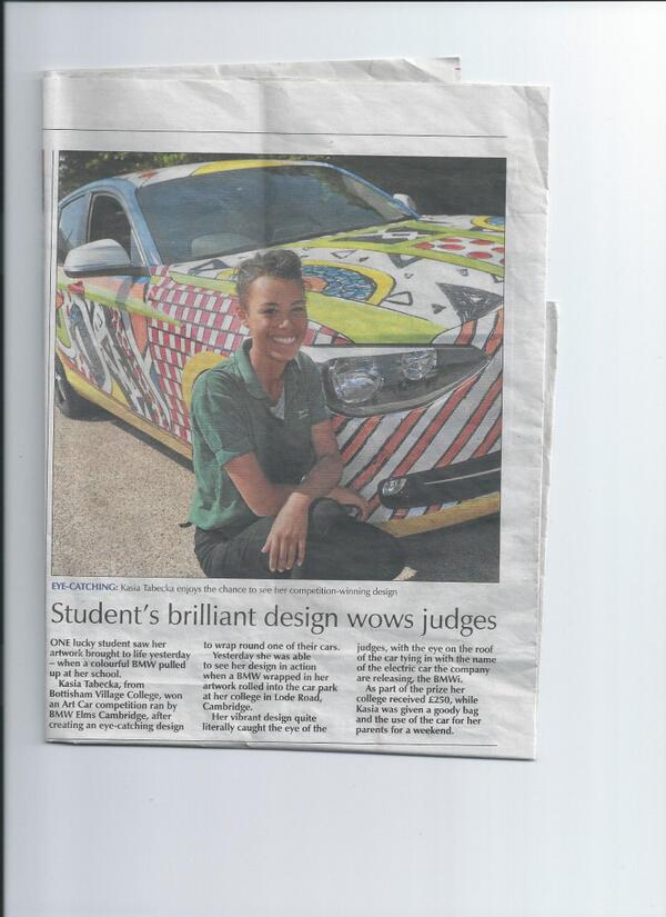 BorneyUK's tweet image. @Method_Creative @elmscambridge Great article in @CambridgeNewsUK well done kasia on winning design