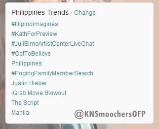KNSmoochersOFP's tweet image. #KathForPreview and #GotToBelieve is TRENDING NATIONWIDE!:"&amp;gt;
