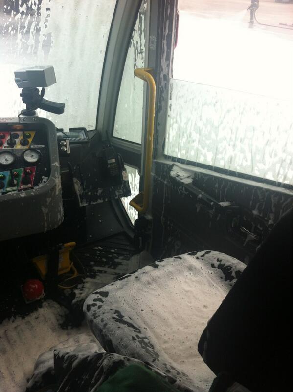 MelBarhamITV's tweet image. Oh and look what happens when firefighters forget to shut engine door-oops! #itvairport @GranadaReports @manairport