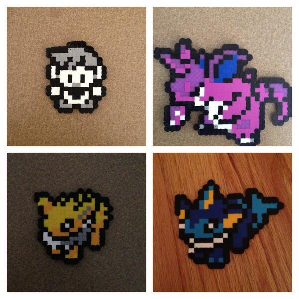 8 bit Pokémon perler bead designs for sale! Tweet <a href="/TheSaltyAlty/">Kshipa</a> if interested! You can request Pokémon!