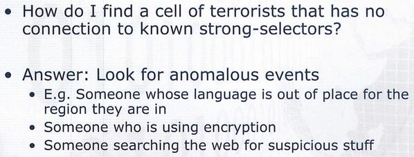 PRISM_NSA's tweet image. Rest easy: this #xkeyscore slide proves we never violate the privacy of non-terrorists b/c we search super carefully