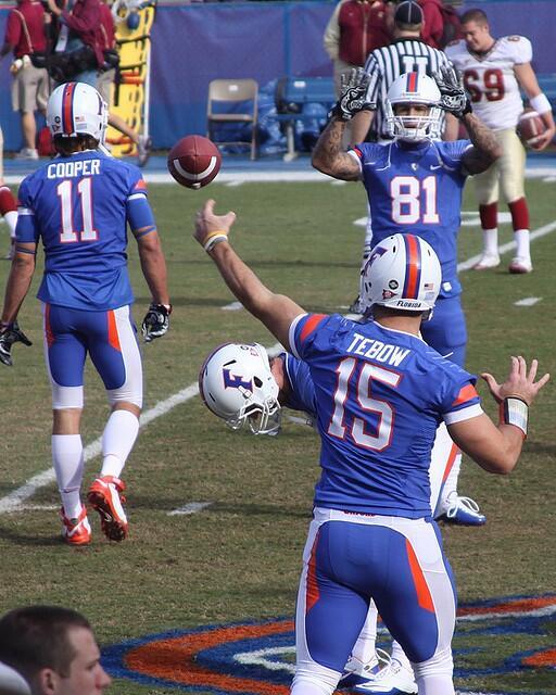 The bartender says, "Hello Florida Gators 2008 starting offense! 