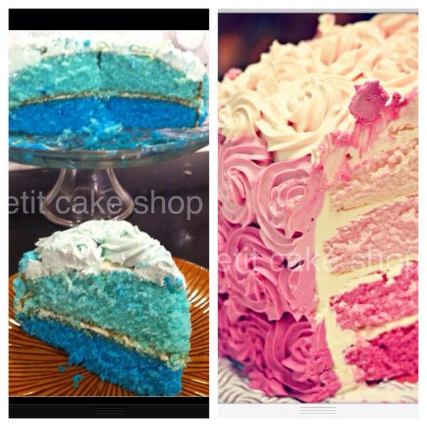 petitcakeshop's tweet image. pcs white cakes can ombre in any shade &amp;amp; have a heavy coat of lush marshmallow buttercream. TO. DIE. #montreal #2die