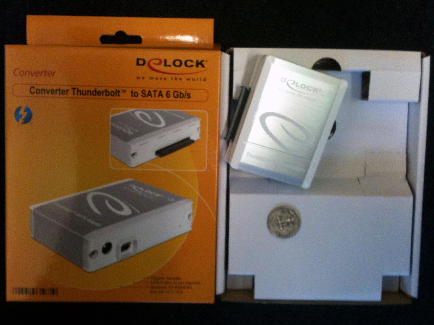 Delock 61971 Thunderbolt to SATA 6Gbps HDD/SSD Drive Adaptor + AC Adapter