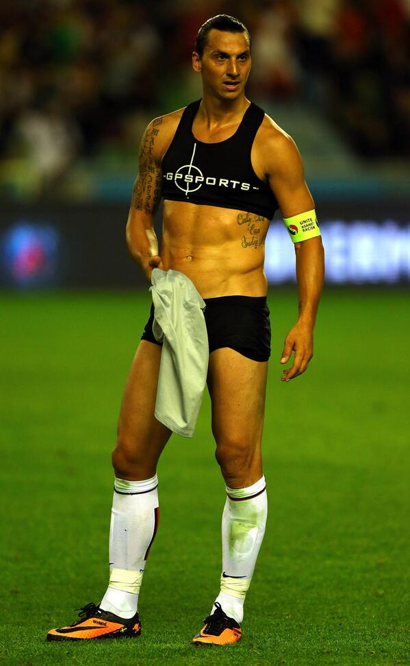Big Zlatan on X: Only Zlatan can wear a sports bra and make it look manly.   / X