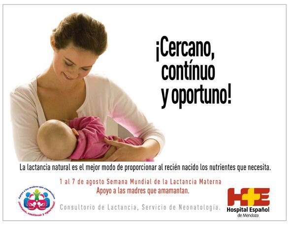 hespanol's tweet photo. Semana Mundial de la Lactancia Materna. http://t.co/LgG1DGZEZM