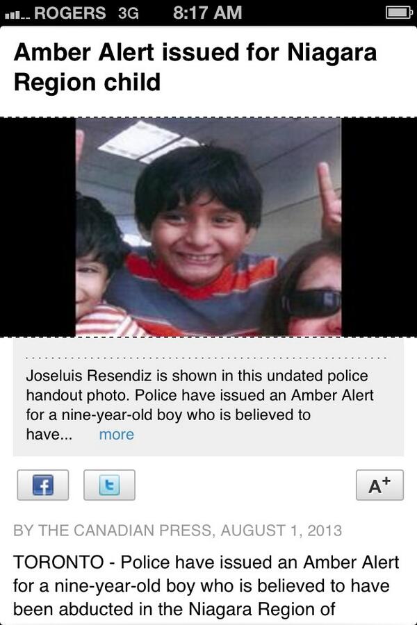 YOUeffect1's tweet image. Lets get this boy home safe! #AmberAlert #Niagara #help #keepaneyeout #retweet #gethomesafe
