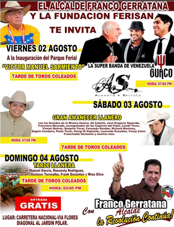 Ferisan2013's tweet photo. Ferisan y su presidenta @sulmeavila se complacen en Invitarte [Foto]  @OficialGuaco @AlbertoSpitale @copleroali http://t.co/Kt5oMokSPx