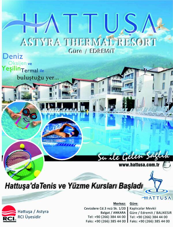 Deniz, oksijen ve yeşilin termal ile buluştuğu yer Hattuşa'da tenis ve yüzme kursları başladı!
