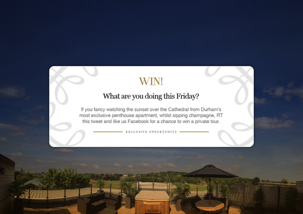 DurhamPenthouse's tweet photo. Half an hour left to enter...! http://t.co/H4X3KD5RE1