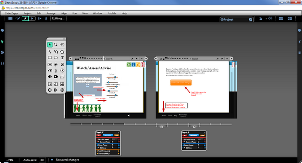 LearnerAdvocate's tweet image. Am working on some great iterations to our #prototypes in #ZebraZapps today! Good stuff. #InstructionalDesign #SAM