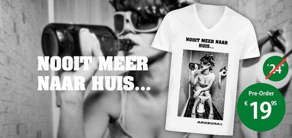 Vanaf vandaag tegen actieprijs van € 19,95 verkrijgbaar een nieuw t-shirt van mij <a href="/Haagskado/">Haagskado</a>! Nooit meer naar huis...