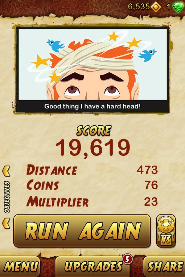 CurtisArny's tweet photo. I got 19619 points while escaping from a Giant Demon Monkey. Beat that! http://t.co/CoHrq2bYaQ http://t.co/NeNKWJGDE8