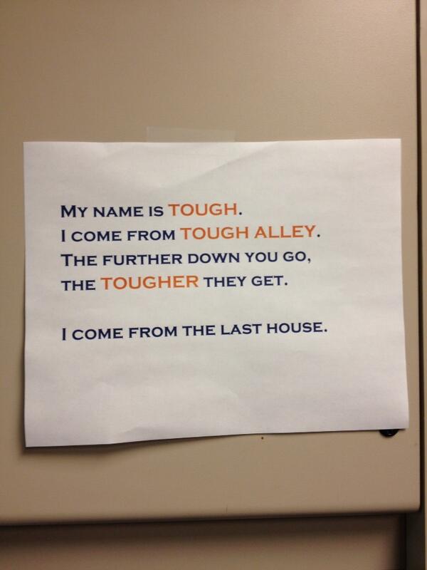 momash09's tweet image. Rod Cardinal depicts this more than anyone. #ToughAlley got a little bit tougher today #newdesk #morestorage