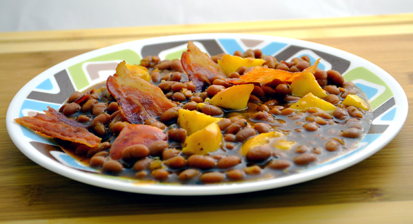 Cookngobble's tweet image. Baked Beans with fresh Peaches and Bacon is mighty  tasty....youtube.com/user/CookNGobb…