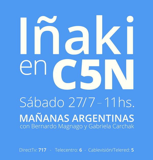 CreerEsPoder_I's tweet photo. Mañana podes verlo a Iñaki a partir de las 15hs por @canal26noticias. Ayudanos con un RT! http://t.co/AqUhwFskGR