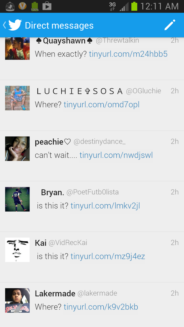 ThaRealMR_360's tweet photo. This my Dm spam sent everyone of my followers this BS http://t.co/31oeGhPmFH
