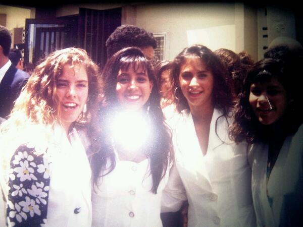 In honor my High school friends!
Lisa, Mayte, Ive &amp; me senior grad day!