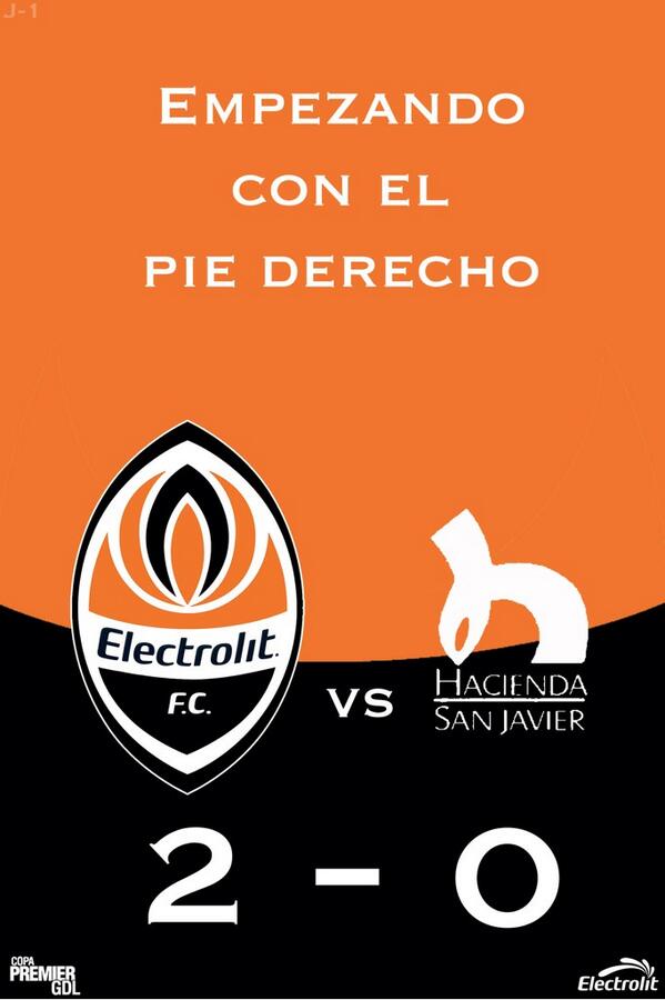 Electrolit FC 2-0 Hacienda San Javier en la @copa_premiergdl #VamosElectrolit #PorLaCopa
