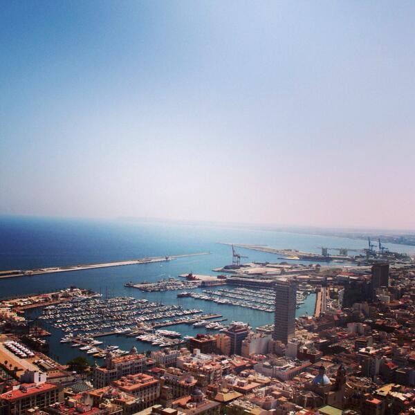 ClausSkytte's tweet photo. Had a really great vacation in #Alicante, Spain. Here a view from the Santa Barbara castle over the port. http://t.co/7SDYjIZCbE
