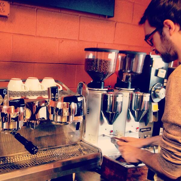 BlackCatProject's tweet image. We've got a whole new batch of Ethiopias in the house. Checking some out for espresso this morning during QC.