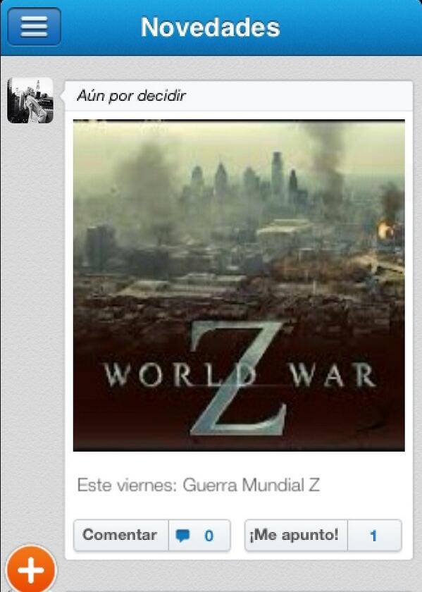 mitmiapp's tweet image. ¡Hoy se estrena #WorldWarZ! A qué esperas para organizar un plan en #Mitmi e ir con tus amigos 😜
