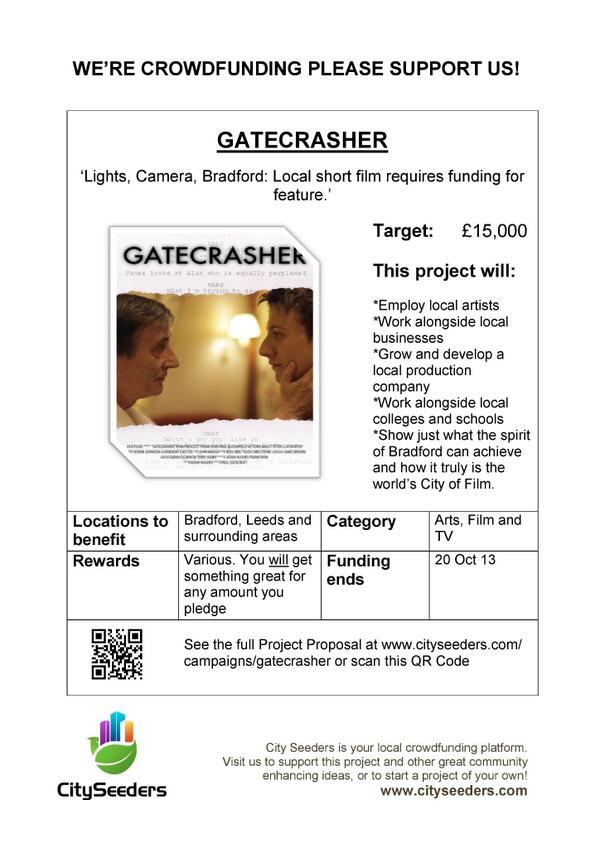 CitySeeders's tweet photo. Fancy a part in an upcoming film receiving international acclaim? Support #gatecrasherfilm http://t.co/sGseaYiVeI http://t.co/GyLO1aGJdC